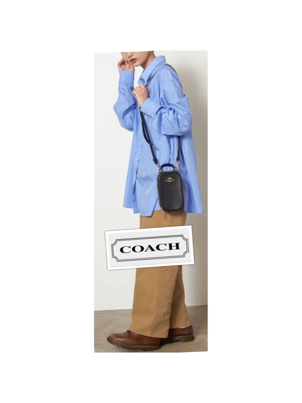 Coach Authentic Eva Phone 2-Way Small Minimalist Crossbody Shoulder Bag like NEW